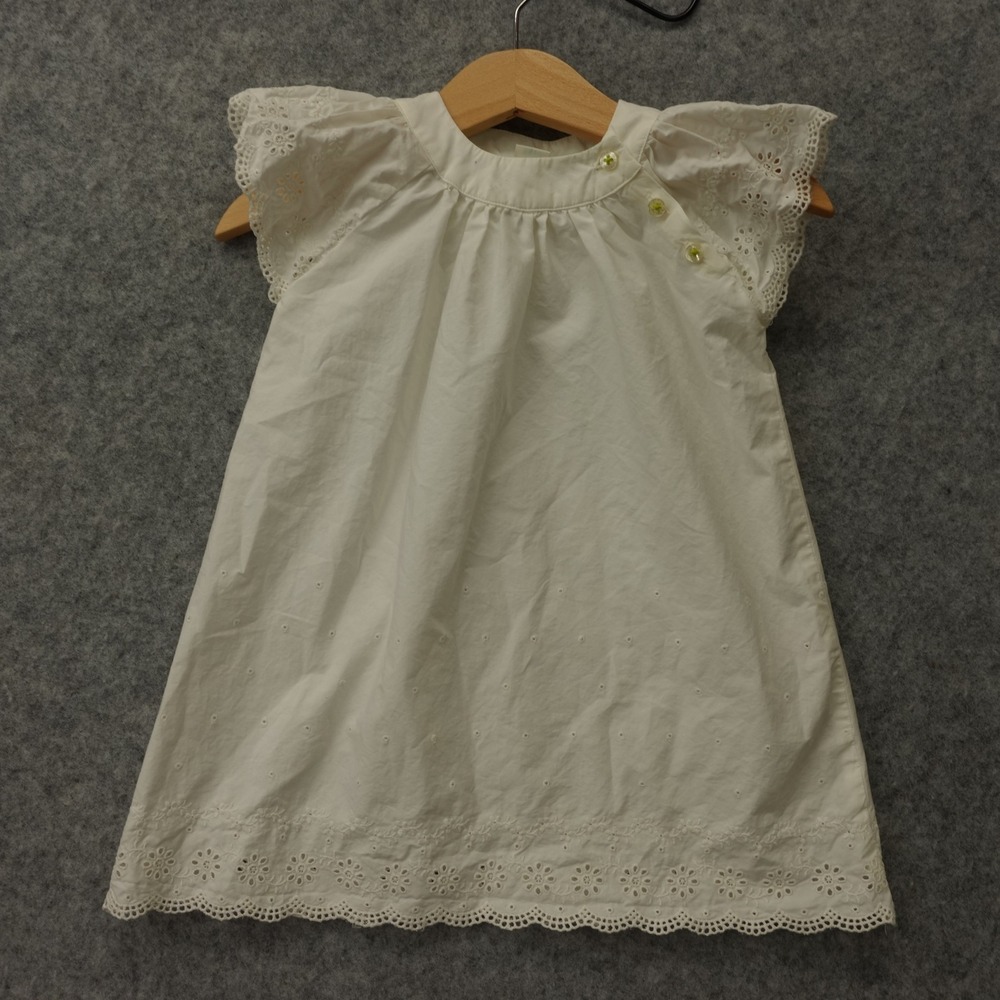 MARIE CHANTAL Baby Girls Dress 18M White Cotton Cottage Angelic Eyelet Luxury